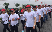 “放松心情，磨砺意志，超越自我” 正定公司参加徒步走活动